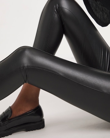 Black Faux Leather Leggings with Cosy Touch Lining