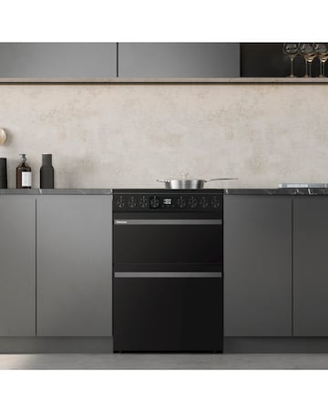 Hisense HDCEC6C20B 60cm Electric Double Cooker - Black