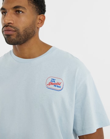 Jack & Jones Sandwich Back Graphic T-Shirt - Blue