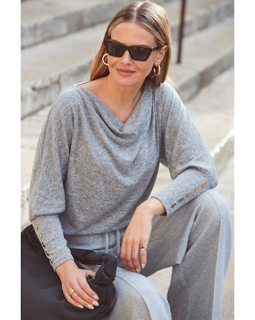 Sosandar Cowl Neck Long Sleeve Top