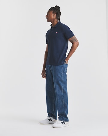 Levi's Short Sleeve Housemark Pique Polo - Navy