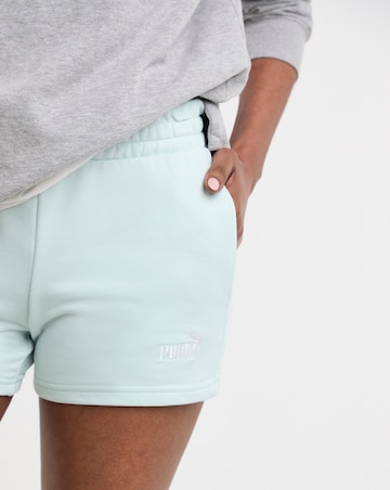 PUMA Essentials Small No.1 Logo 4" High Waist Shorts