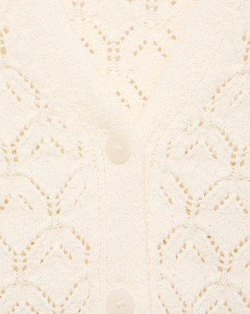 Mango Openwork Detail Knit Cardigan