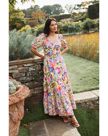 FatFace Rio Art Floral Midi Dress