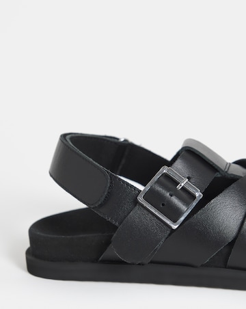 Seattle Leather Fisherman Style Mules With Slingback - Extra Wide Fit (EEE)