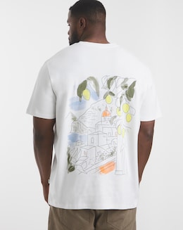 Jack &amp; Jones Premium Amalfi Back Graphic T-Shirt - White
