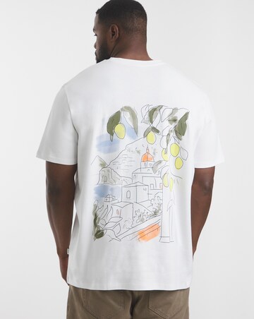 Jack & Jones Premium Amalfi Back Graphic T-Shirt - White