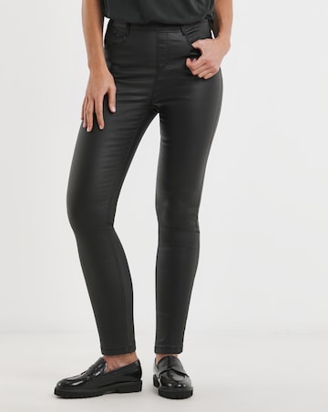 Black Coated Bella Slim Leg Jeggings
