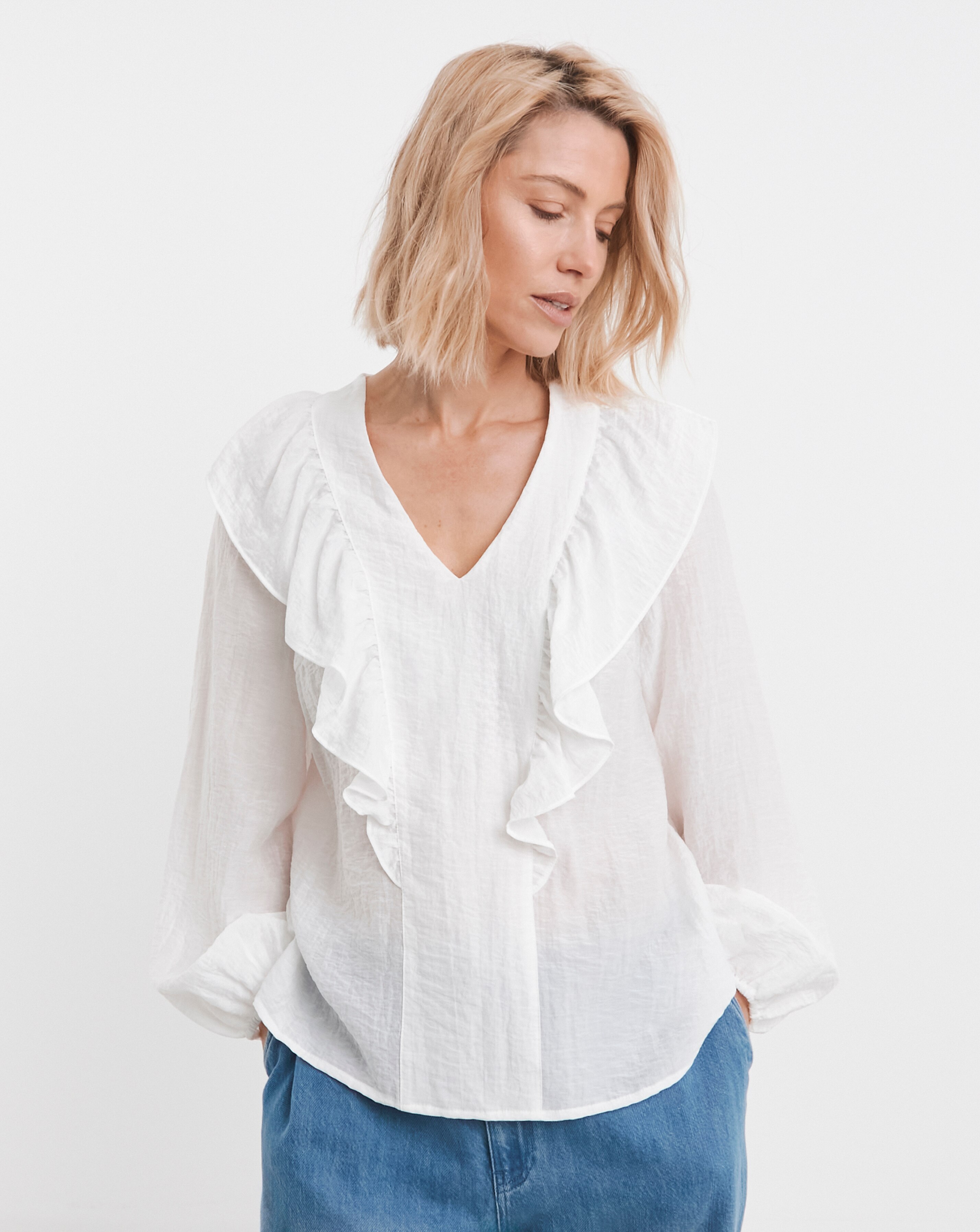 Large Collar Detail Blouse