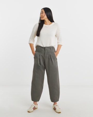 Pleat Front Cotton Chino