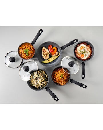 Russell Hobbs Metallic Marble 5 Piece Pan Set