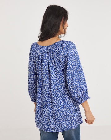 Julipa Longline Shirred Neck Top