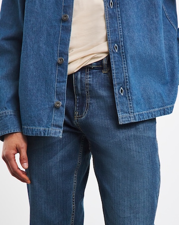 Stonewash Loose Fit Stretch Jeans