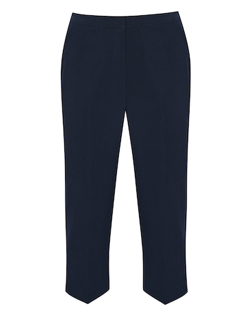 Navy Capri Cropped Trousers