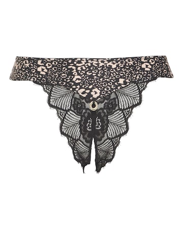 Simply Be Animal Print Open Thong