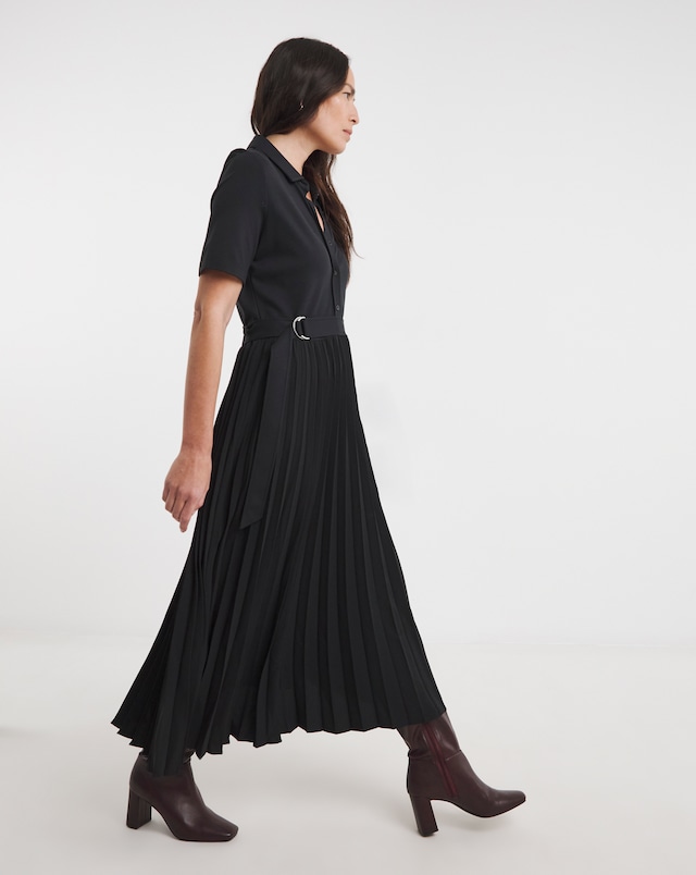 Tommy Hilfiger Mix Pleat Short Sleeve Heritage Polo Dress