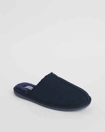 Suede Faux Fur Lined Slipper Wide
