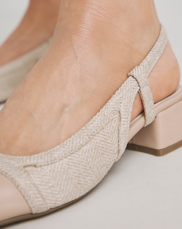 Manila Block Heel Slingback Shoes - Extra Wide Fit (EEE)