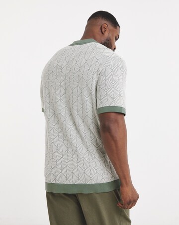 Jack & Jones Premium Blake Split Neck Knit Polo - Green
