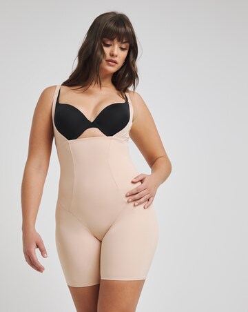Figleaves Smoothing Shaping Wear Your Own Bra Thigh & Body Slimmer - Latte
