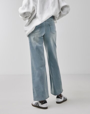 Light Blue Stretch Wide Leg Jeggings