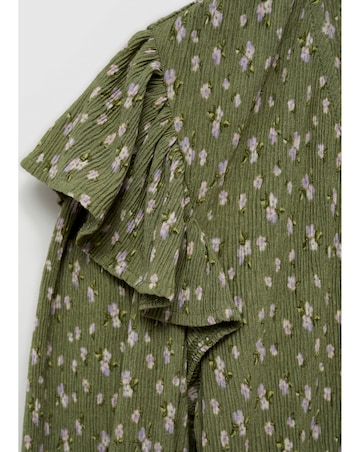 Mango Floral Ruffle Top