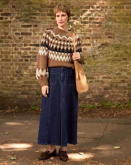 Indigo Pocket Front Skirt