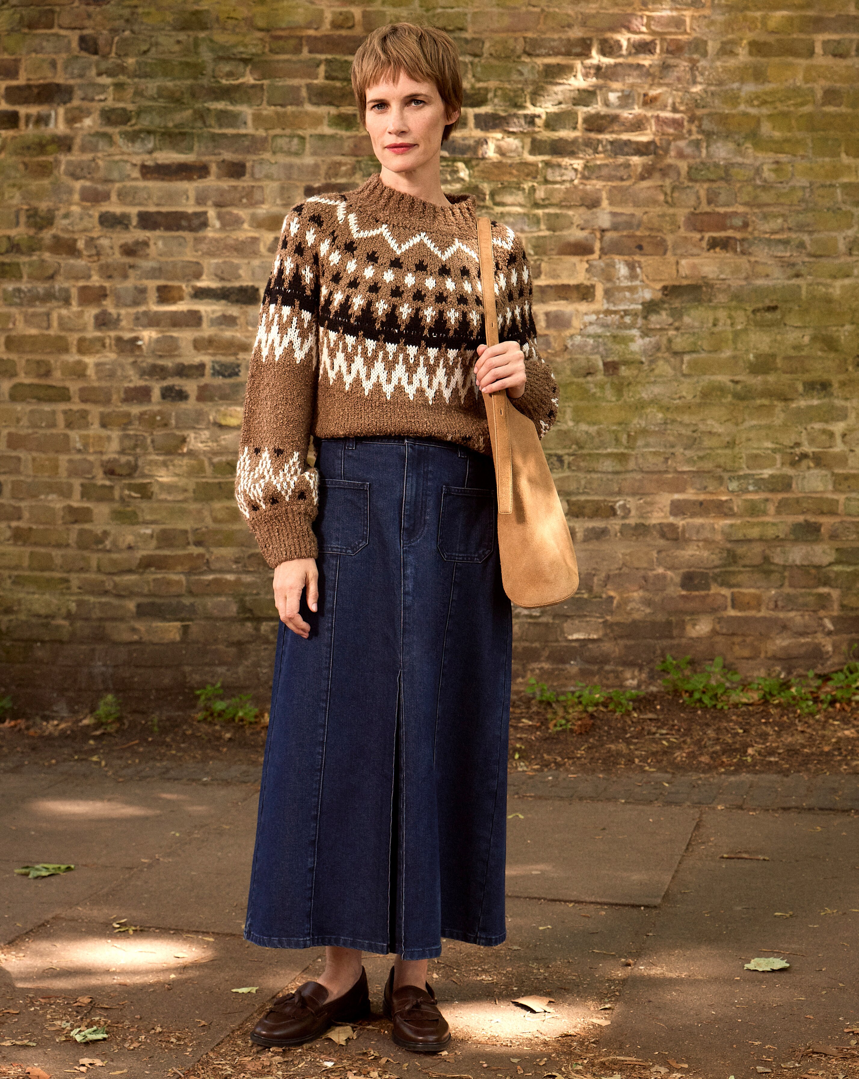 Indigo Pocket Front Skirt