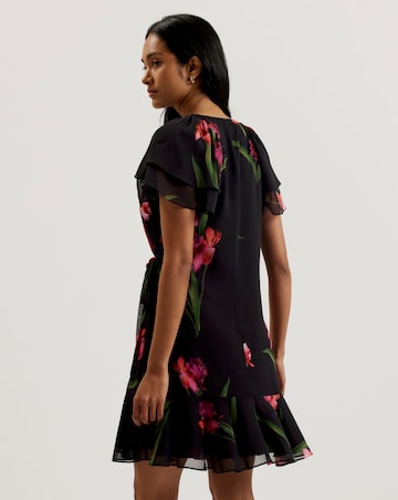 Ted Baker Fasnia Angel Sleeve Wrap Mini Dress