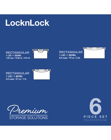 LocknLock 5 Piece Assorted Container Set