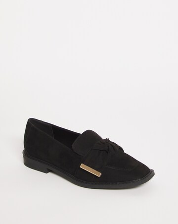 Vic Bow Twist Flat Shoes - Wide Fit (E)