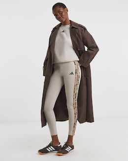 Adidas 3 Stripe Leopard Print Legging