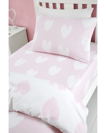 Catherine Lansfield Brushed Cotton Hearts Fitted Sheet
