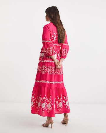 Pure Cotton Embroidered Smock Dress