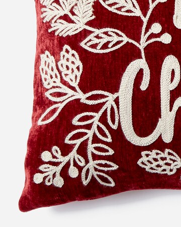 Merry Christmas Embroidered Boudoir Cushion