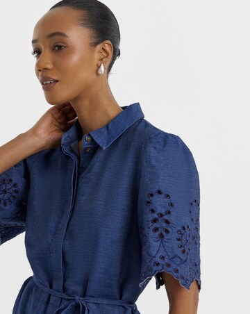 Jdy Bille Half Sleeve Chambray Woven Midi Dress