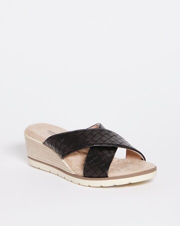 Cushion Walk Crossover Wedge Mule EEE Fit