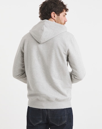 1/4 Zip Hooded Sweatshirt- Grey Marl