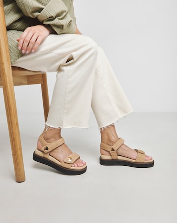 Marquette Two Part Leather Sandal - Extra Wide Fit (EEE)