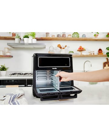 BREVILLE HALO FLEXI Digital Dual Air Fryer Oven 11L 2400W Black VDF130 £140.93 - UK
