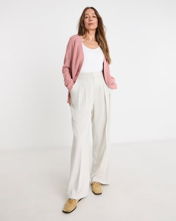 Rose Edge To Edge Stitch Sleeve Cardigan