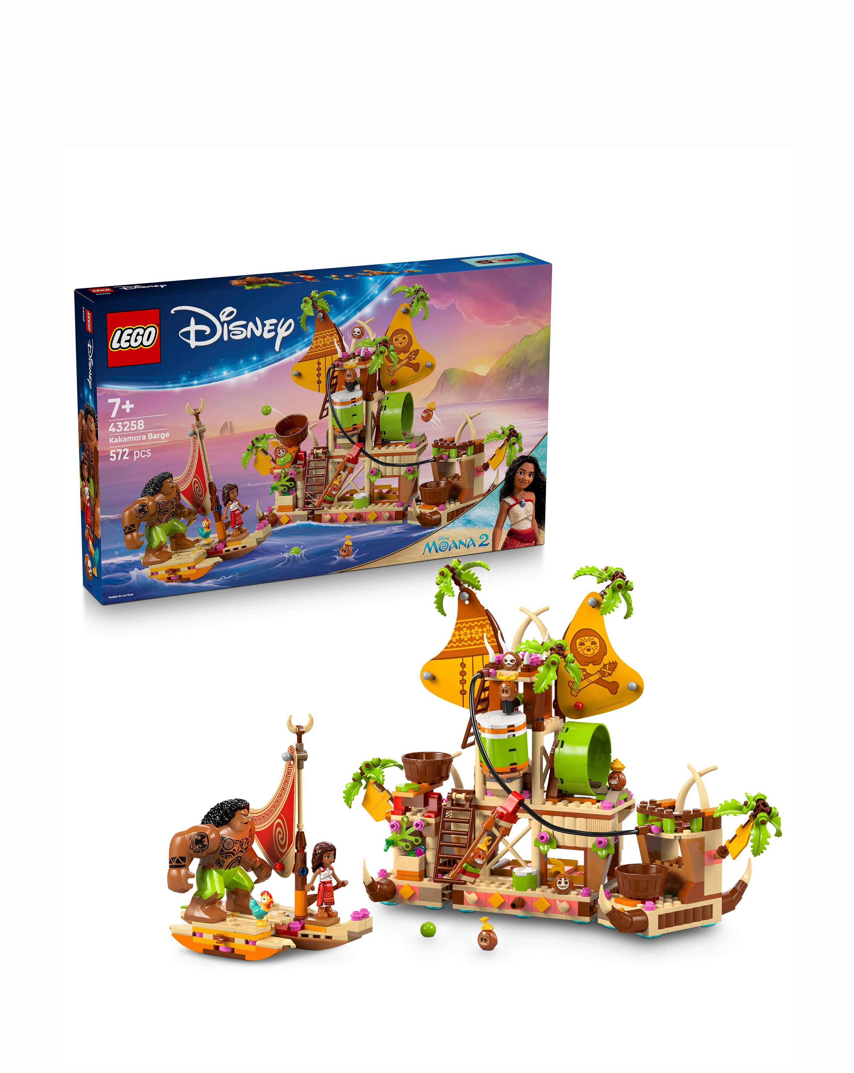 LEGO Disney Moana 2 Kakamora Barge, Toy Building Set 43258