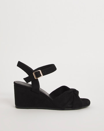 Denise Knotted Vamp Wedge Sandal Wide E Fit