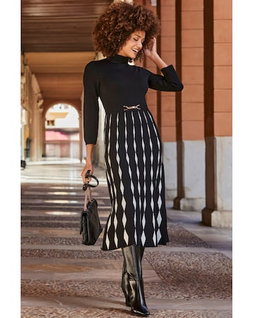 Sosandar Argylle 2 in 1 Knit Maxi Dress