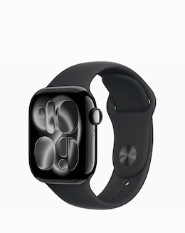 Apple Watch Series 11 GPS + Cellular 46mm - Jet Black Aluminium/Black Sport Band - S/M