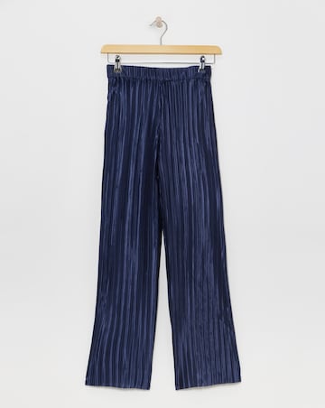 Joanna Hope Metallic Plisse Wide Leg Trousers