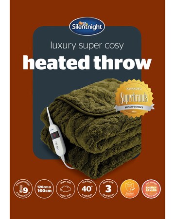 Silentight Luxury Super Cosy Heated Throw - Forest Green