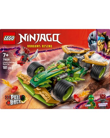 LEGO NINJAGO Lloyd's Pull-Back Race Car Toy Pretend Play Building Kit 71828