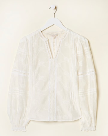 FatFace Copper & Black Jasmine Decorative Blouse