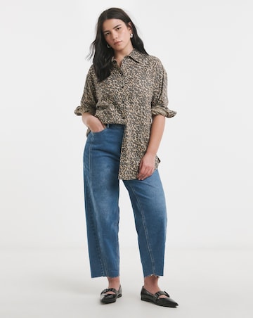 Leopard Animal Linen Mix Shirt